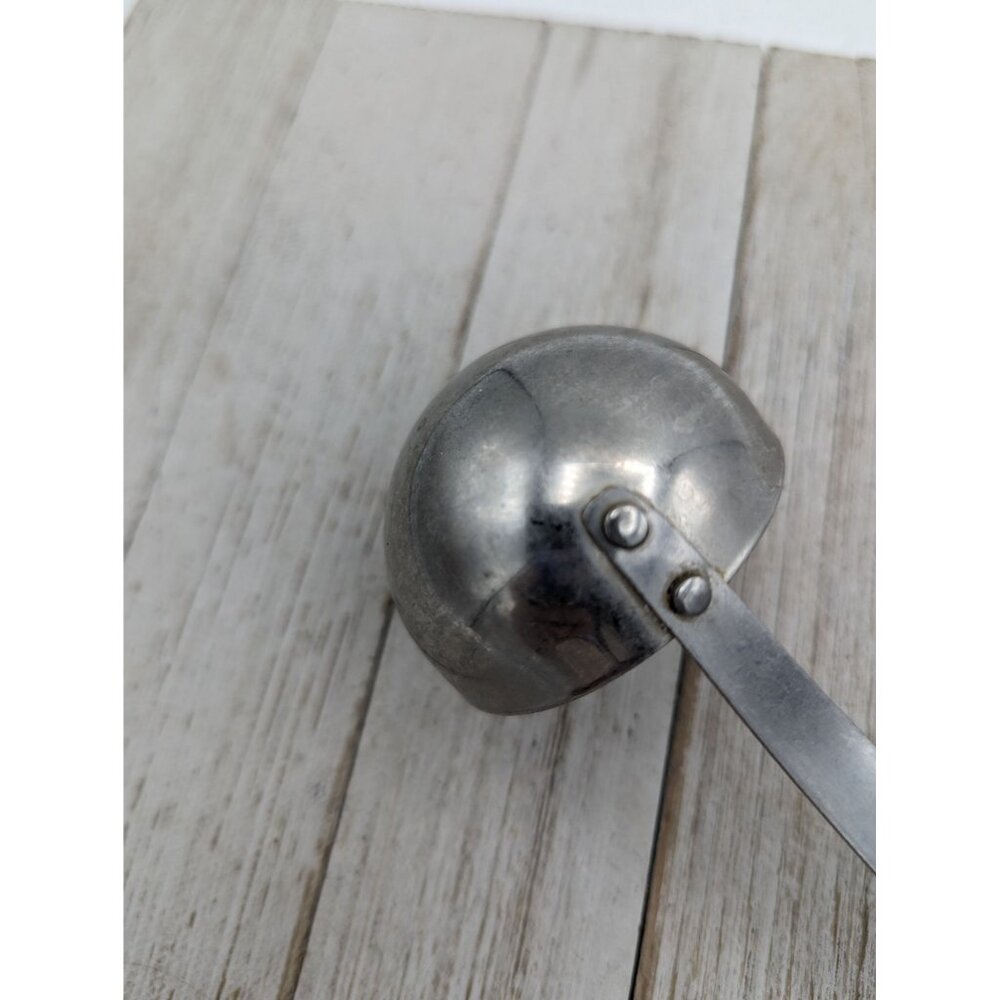 Vintage FLINT Arrowhead Stainless Steel Soup Ladle Spoon 9 1/2" Wheat handle #2 - Picture 6 of 8